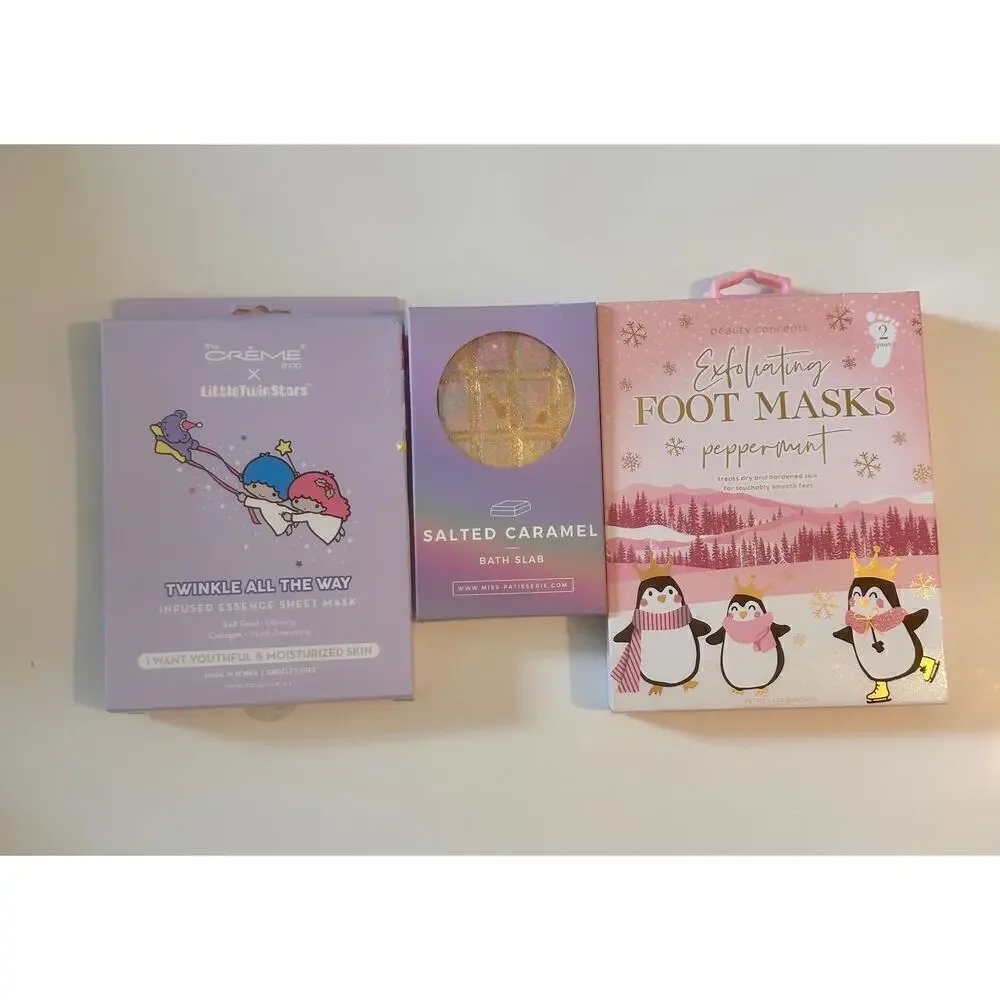 Bath Slab Salted Caramel, Peppermint‎ Foot Masks & Face Mask